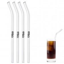 Reusable Bent Glass Drinking Straw